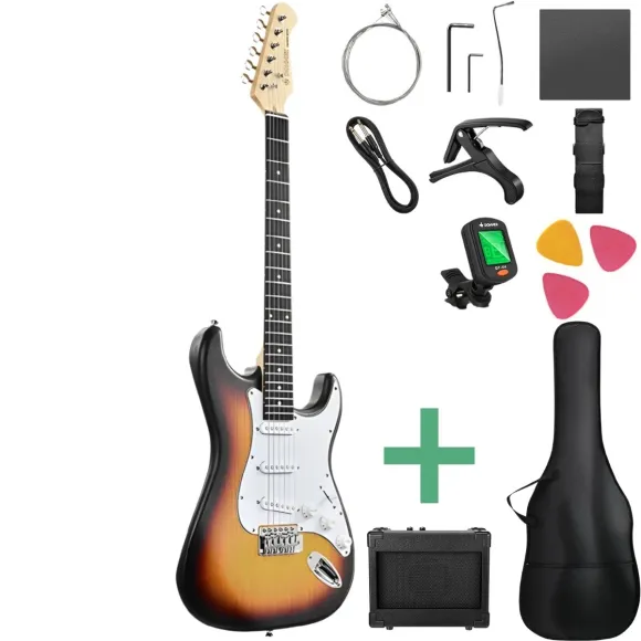 Donner DST el guitar pakke sunburst