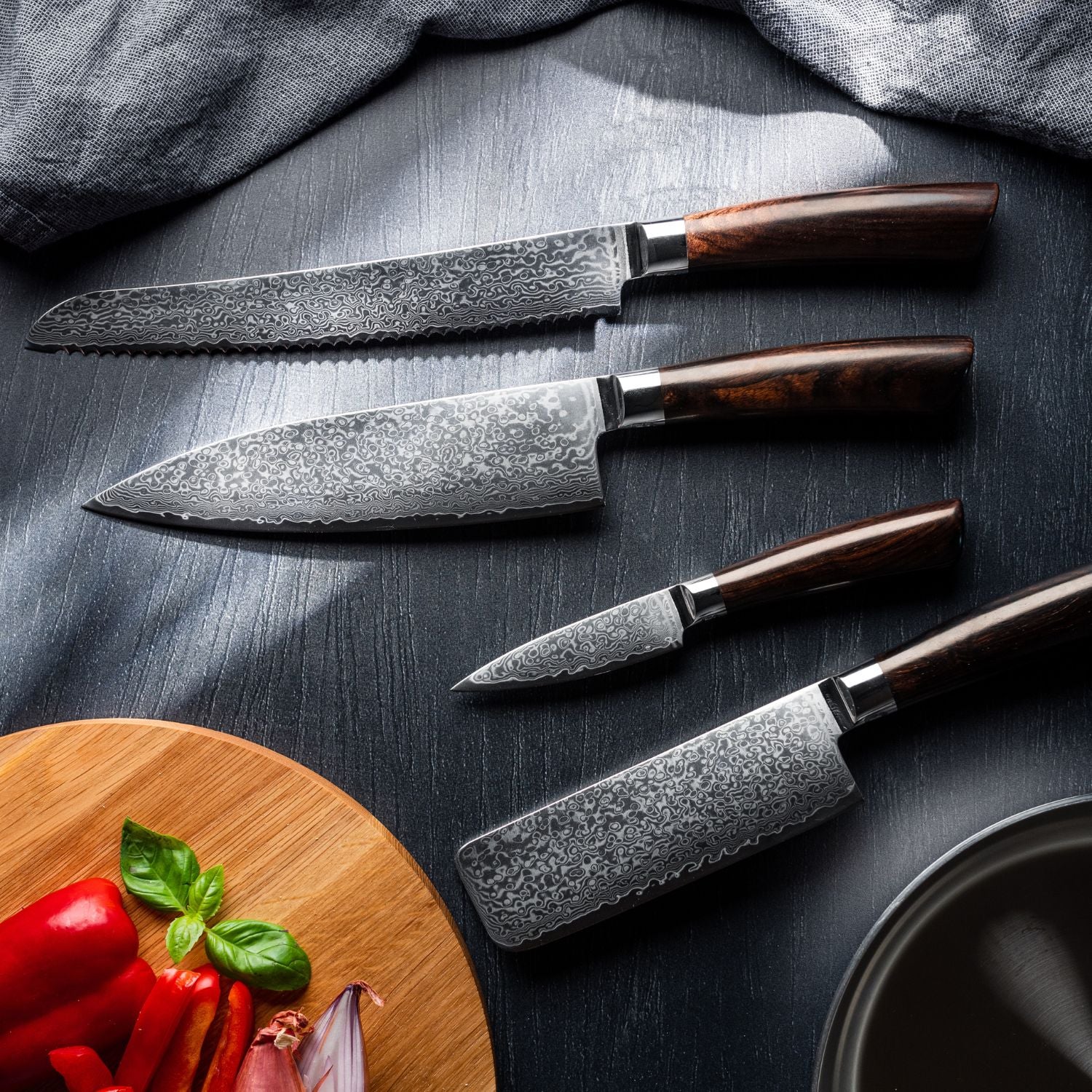 bedste Knivsæt - Allround Set - Rose (4 knive)