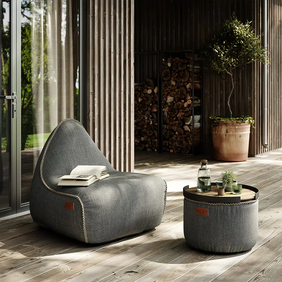 Bedste sækkestol - Cobana Lounge Chair & Pouf