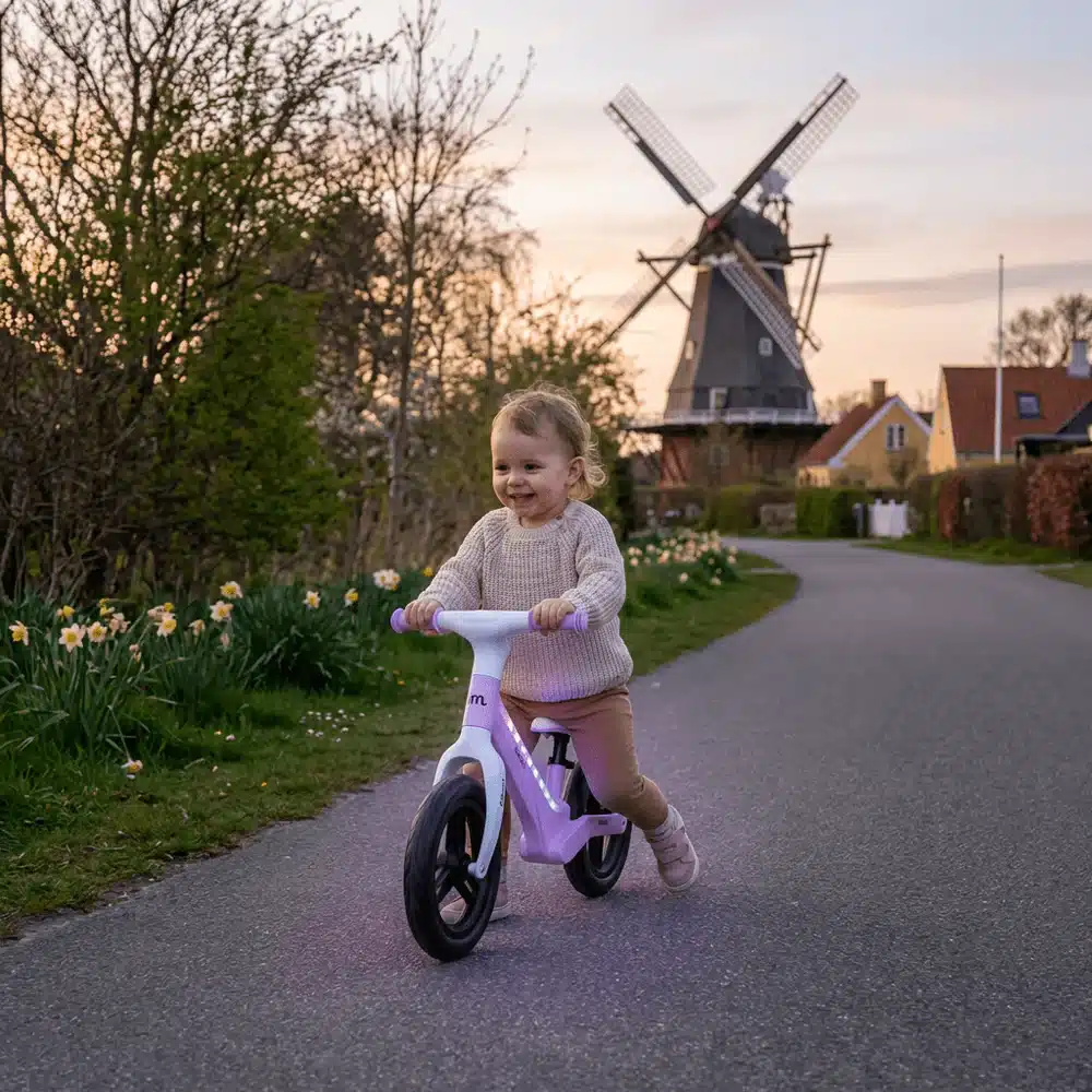 Glimmt Loebecykel med LED til boern